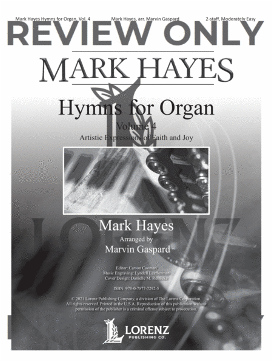 Mark Hayes: Hymns for Organ, Vol. 4 Organ Solo scores gallery preview page 2