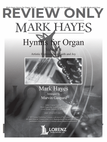 Mark Hayes: Hymns for Organ, Vol. 4 image number null