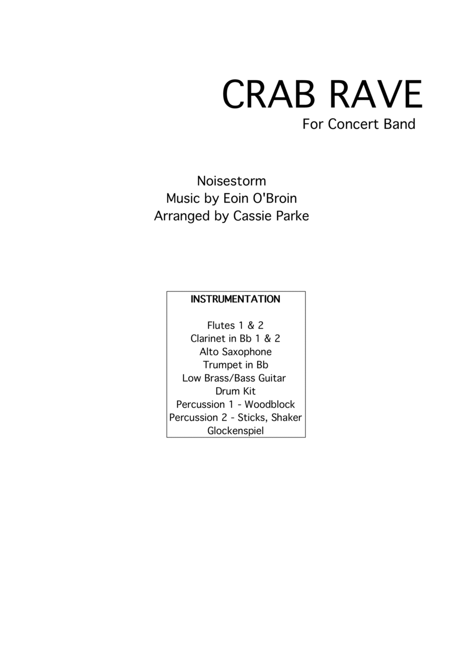 Crab Rave Crab Rave Concert Band scores gallery preview page 1