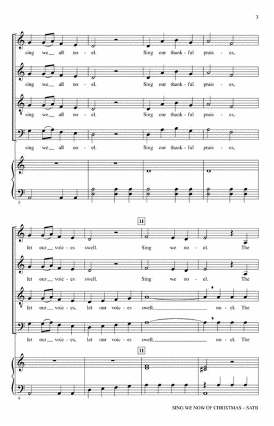 Sing We Now of Christmas 4-Part scores gallery preview page 4