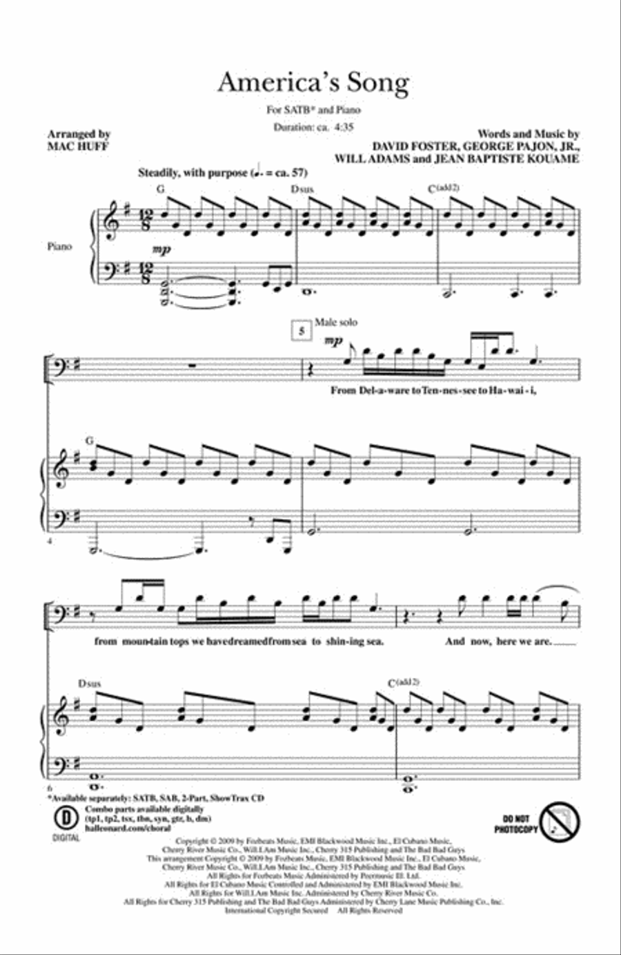 America's Song Choir scores gallery preview page 2