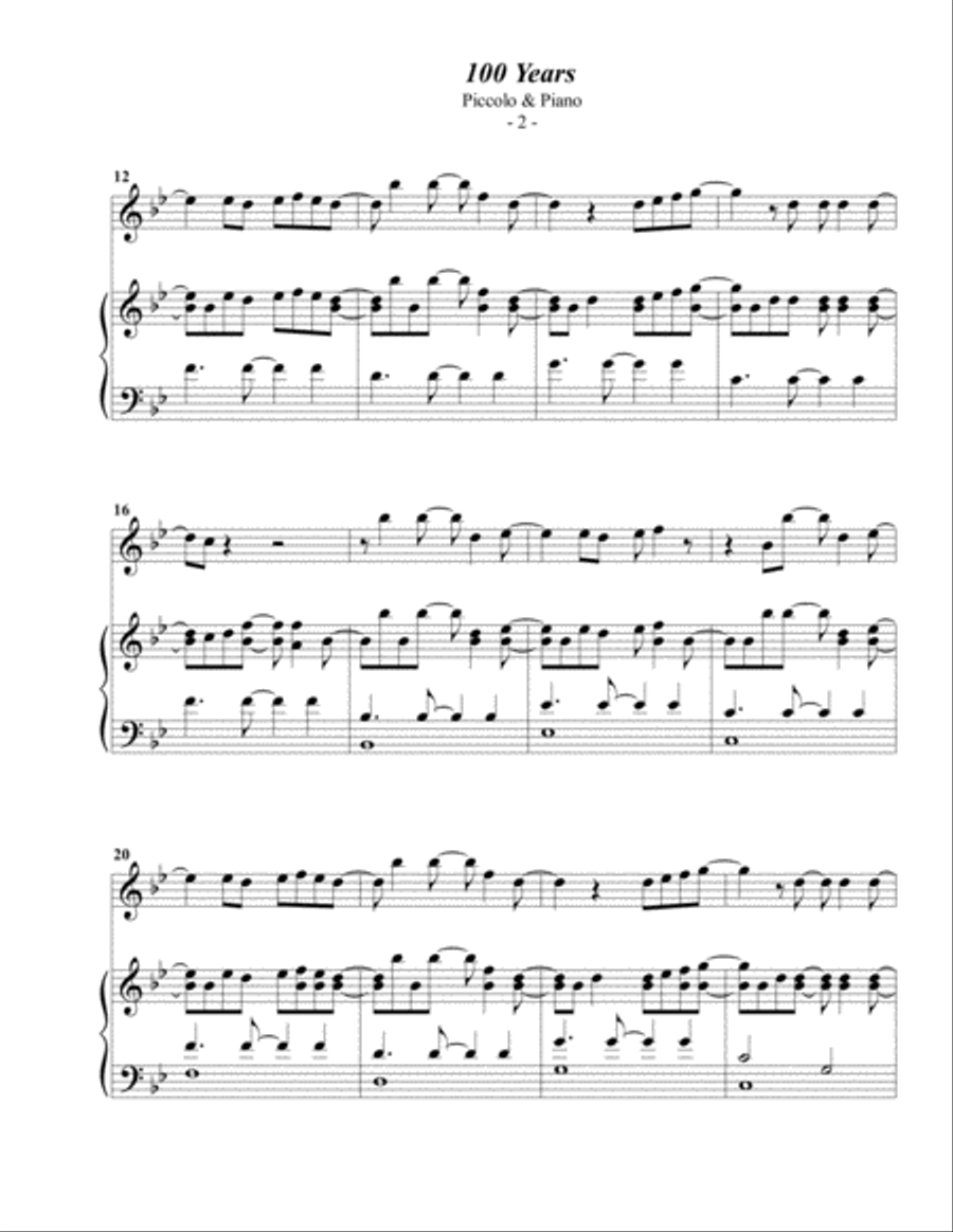 100 Years Piccolo scores gallery preview page 2