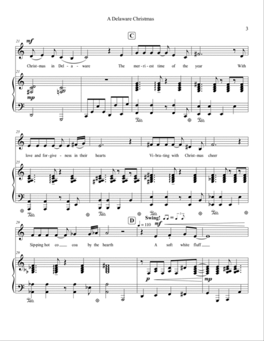 A Delaware Christmas for Alto and Piano A Delaware Christmas for Alto and Piano Small Ensemble scores gallery preview page 4