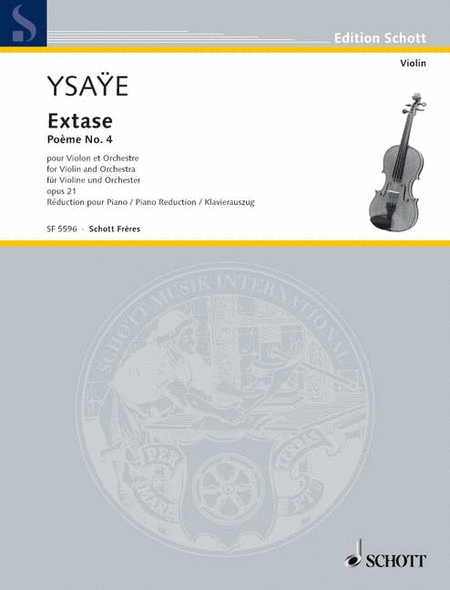 Extase Op. 21 Poeme No. 4 Violin Piano/vocal Reduction