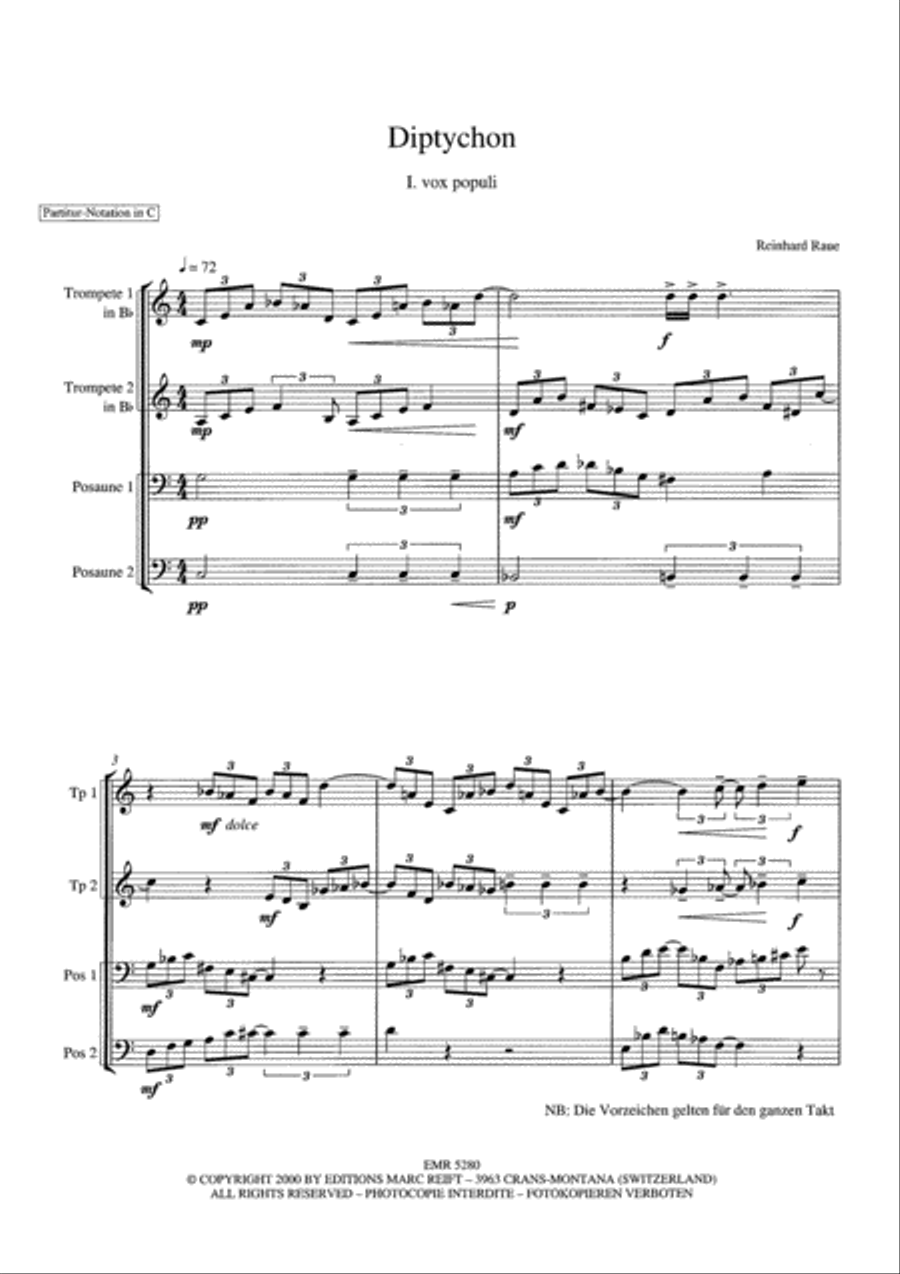 Diptychon Brass Ensemble scores gallery preview page 3