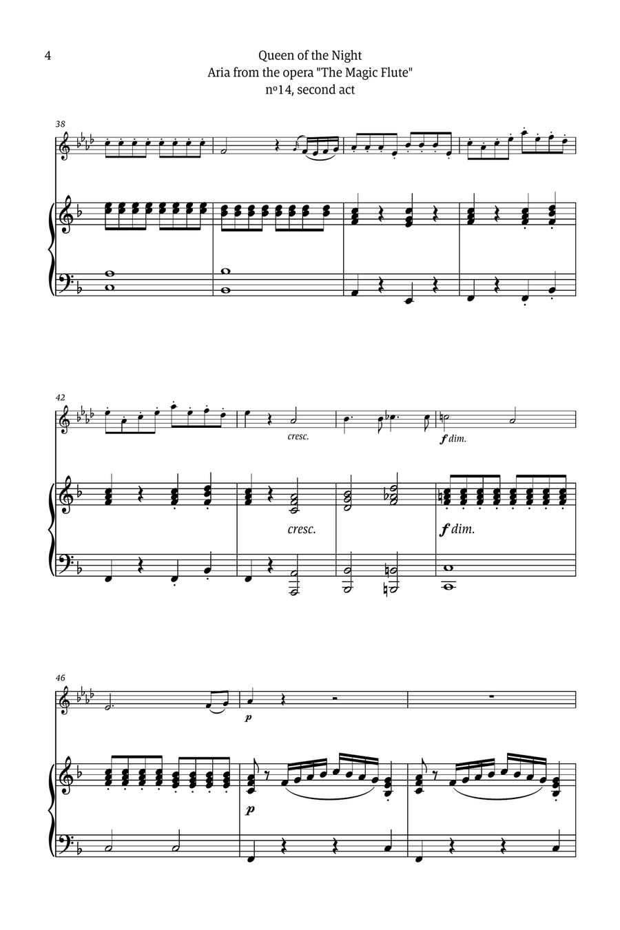 Queen of the Night - for solo clarinet in A (with piano) Chamber Music scores gallery preview page 4
