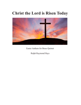 Book cover for Christ the Lord is Risen Today (for brass quintet)
