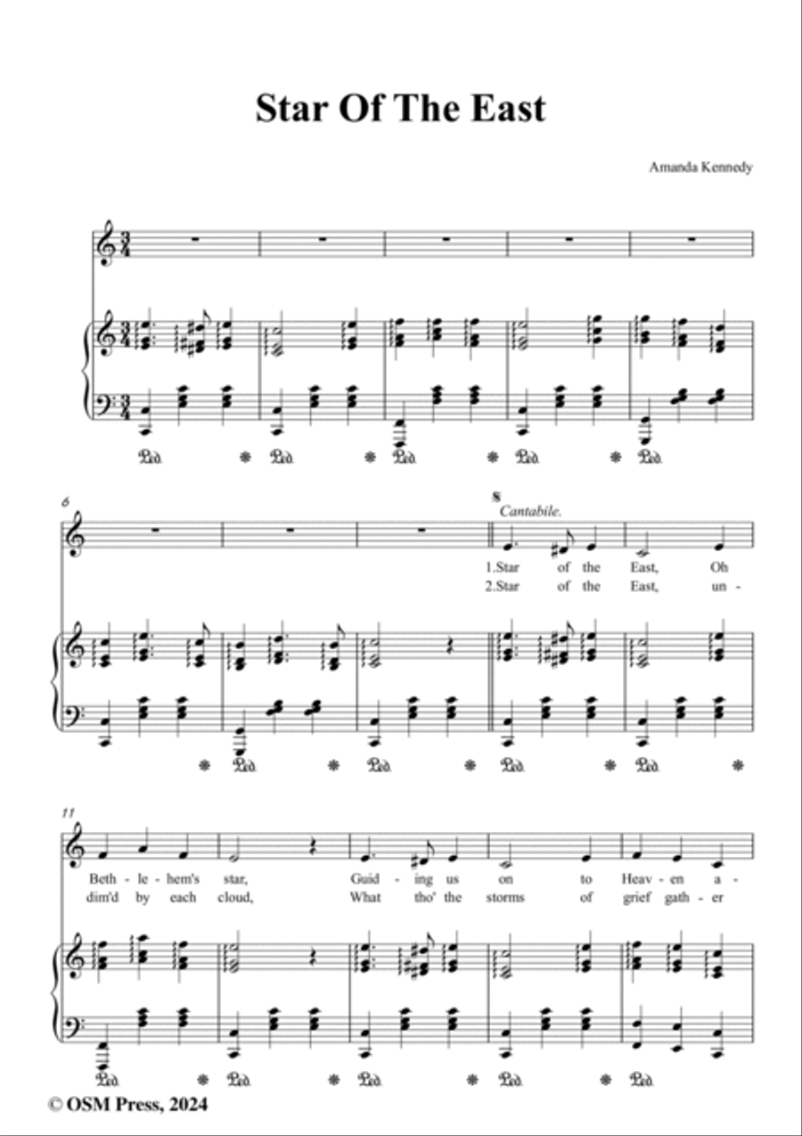 Amanda Kennedy-Star Of The East,in C Major Voice scores gallery preview page 2