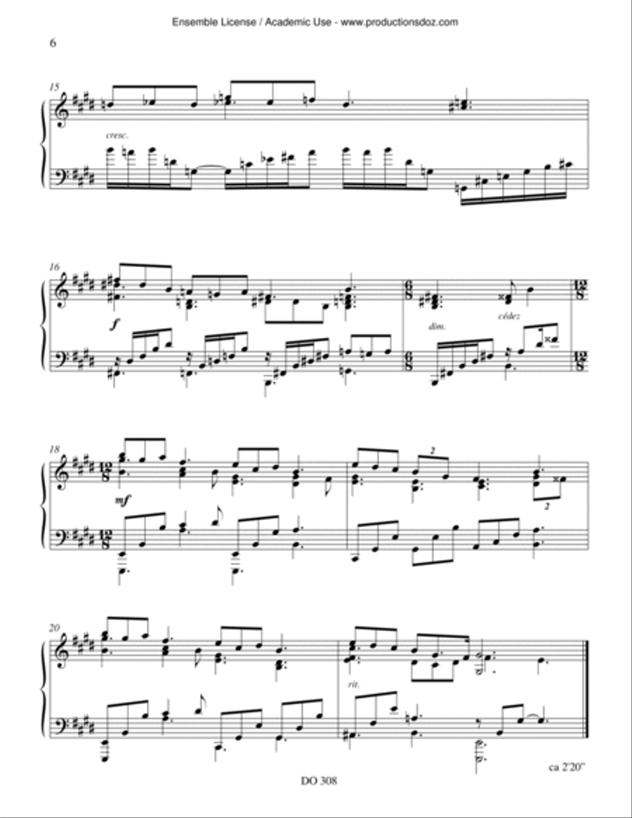 Paysages de Charlevoix Piano Solo scores gallery preview page 6