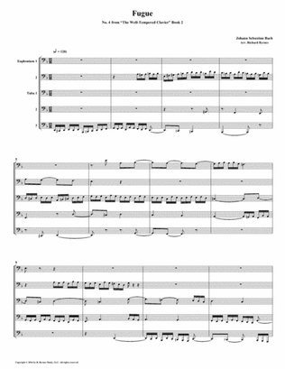 Fugue 04 from Well-Tempered Clavier, Book 2 (Euphonium-Tuba Quintet)