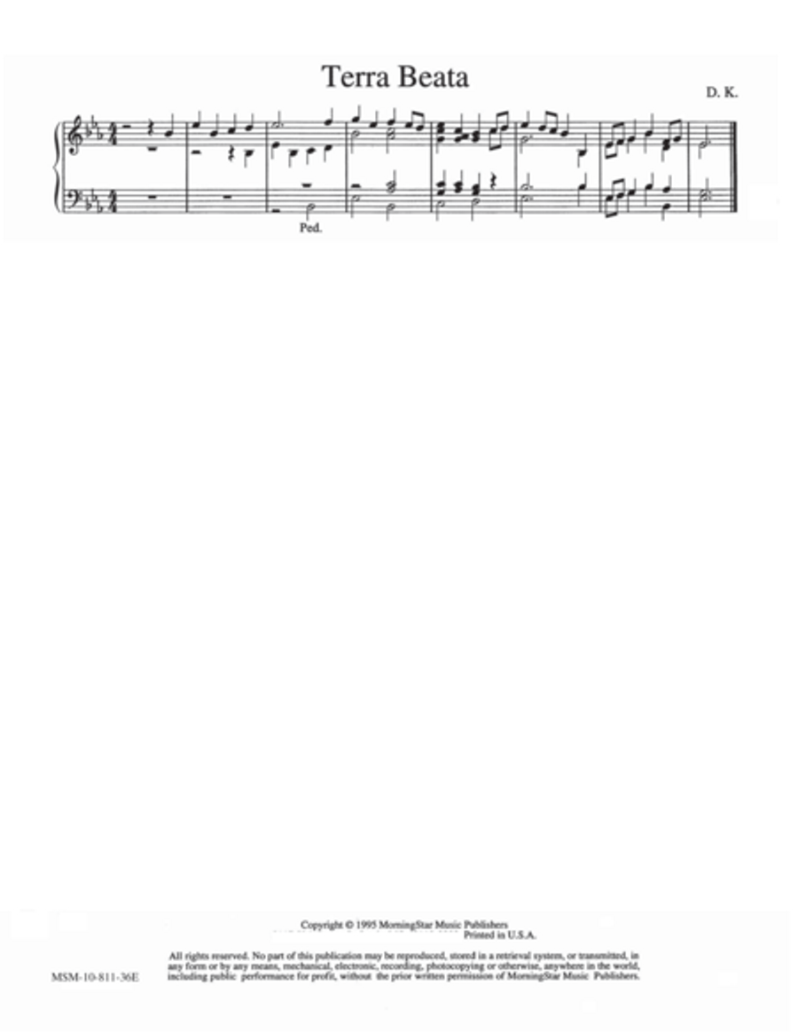 Terra beata Organ scores gallery preview page 1