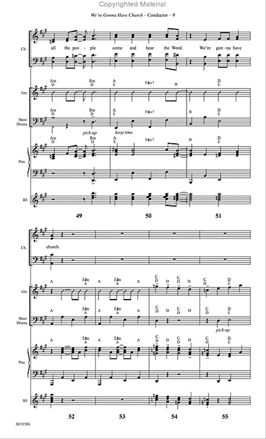 We're Gonna Have Church - Rhythm Score and Parts Choir scores gallery preview page 10