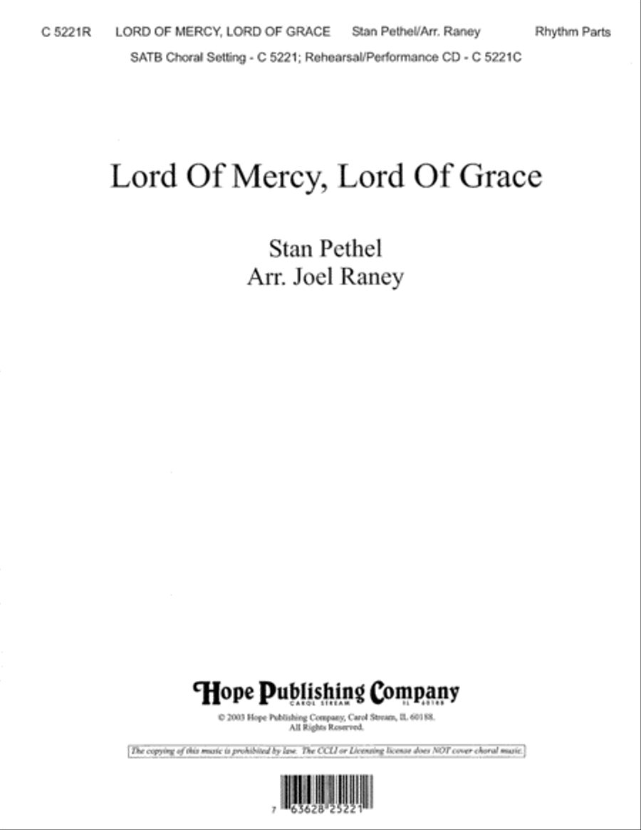 Lord of Mercy, Lord of Grace Set of Parts scores gallery preview page 1