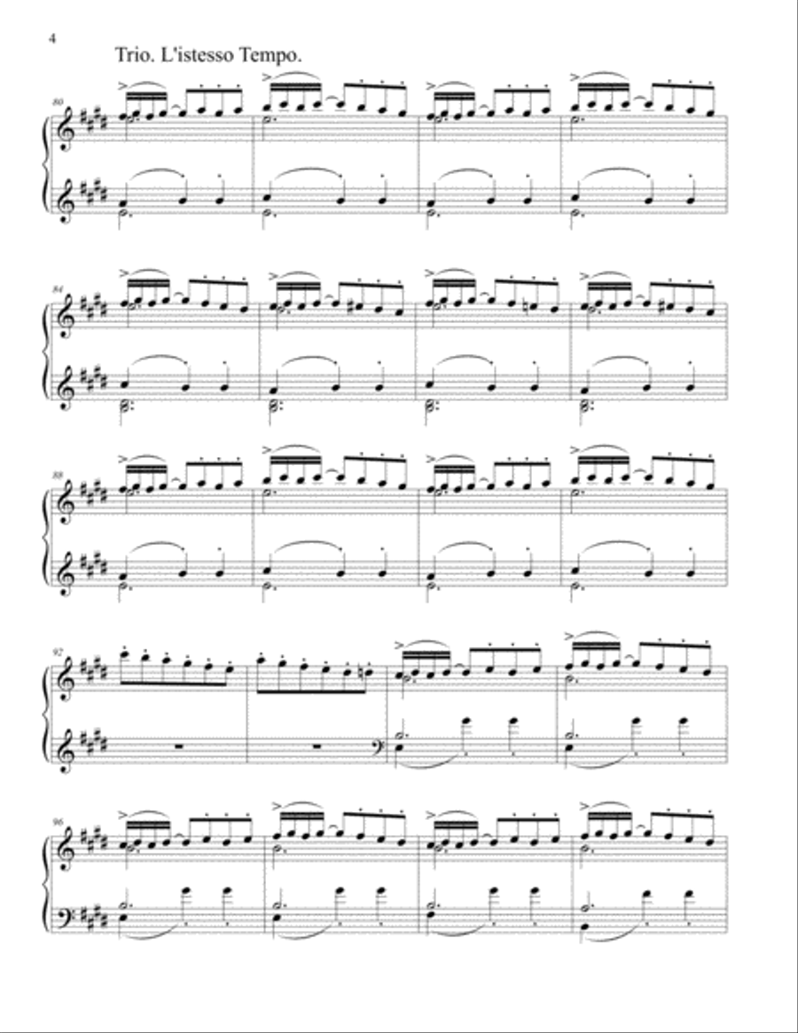 Four Concert Dances for Solo Piano (1968-69) Piano Solo scores gallery preview page 5