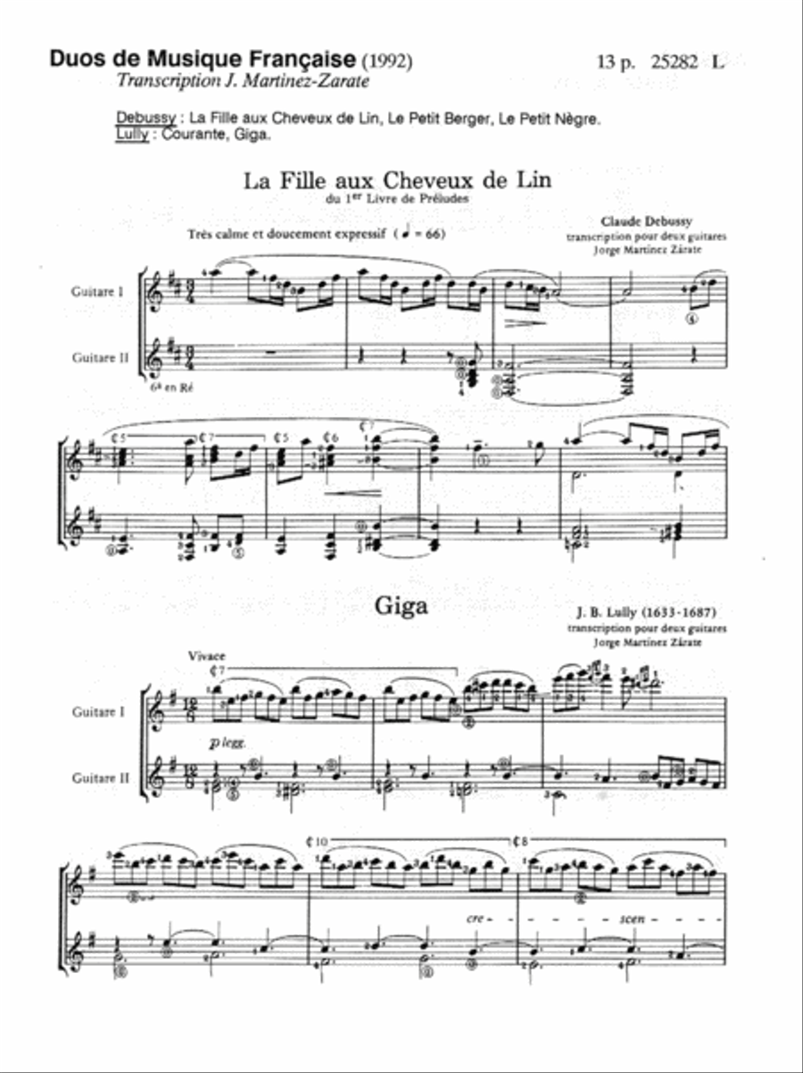 Duos De Musique Francaise Acoustic Guitar scores gallery preview page 2