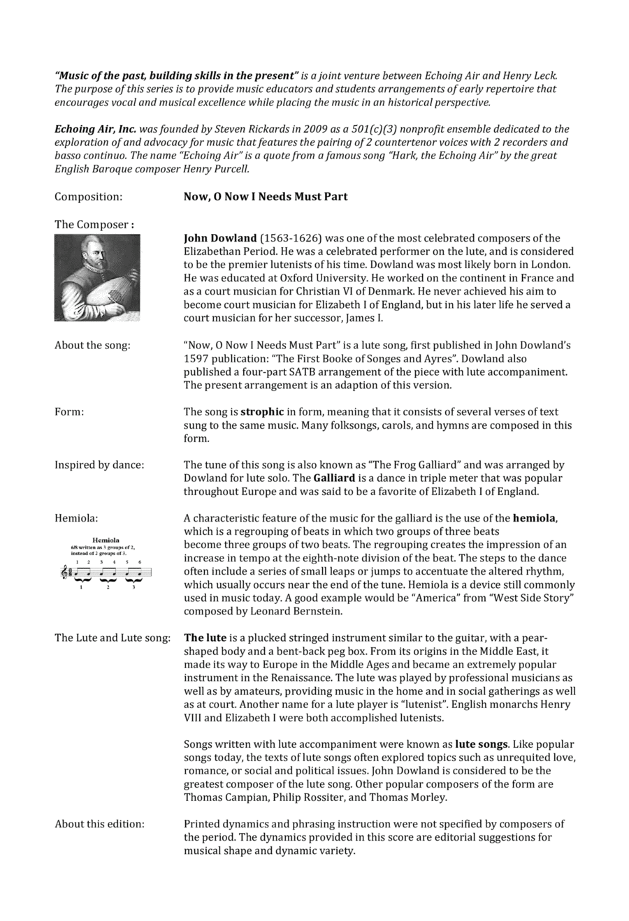 Now, O Now I Needs Must Part SSA scores gallery preview page 1