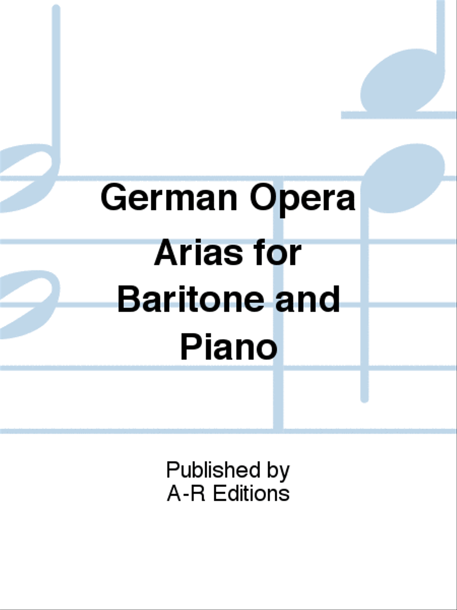 German Opera Arias for Baritone and Piano Baritone Horn scores gallery preview page 1