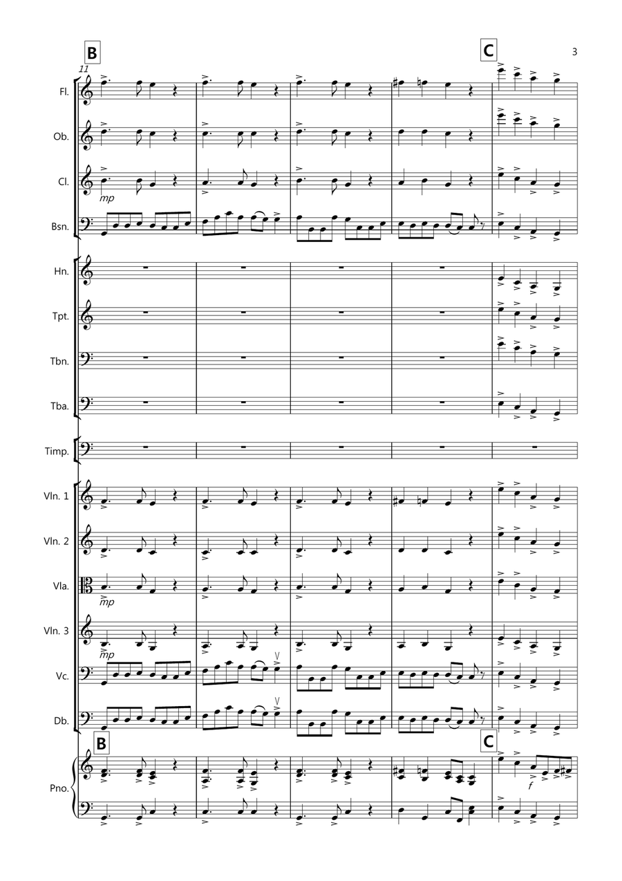 The Can Can for School Orchestra Large Ensemble scores gallery preview page 3
