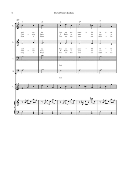 Christ Child's Lullaby (Taladh Chriosda) - SATB, flute and piano with parts page image number null