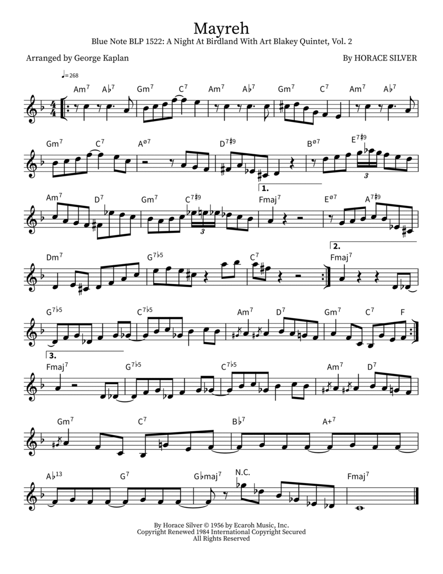 Mayreh Piano scores gallery preview page 1