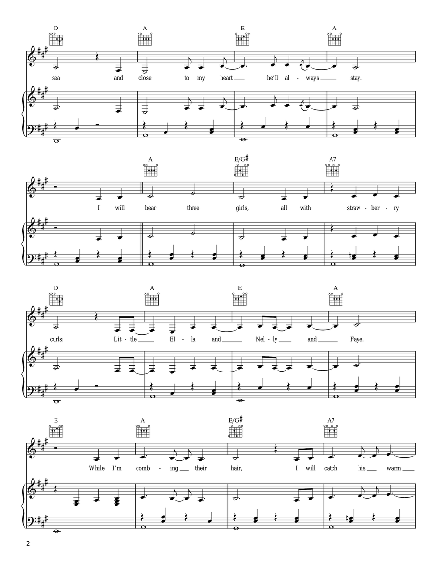 Far Away Piano, Vocal, Guitar scores gallery preview page 2