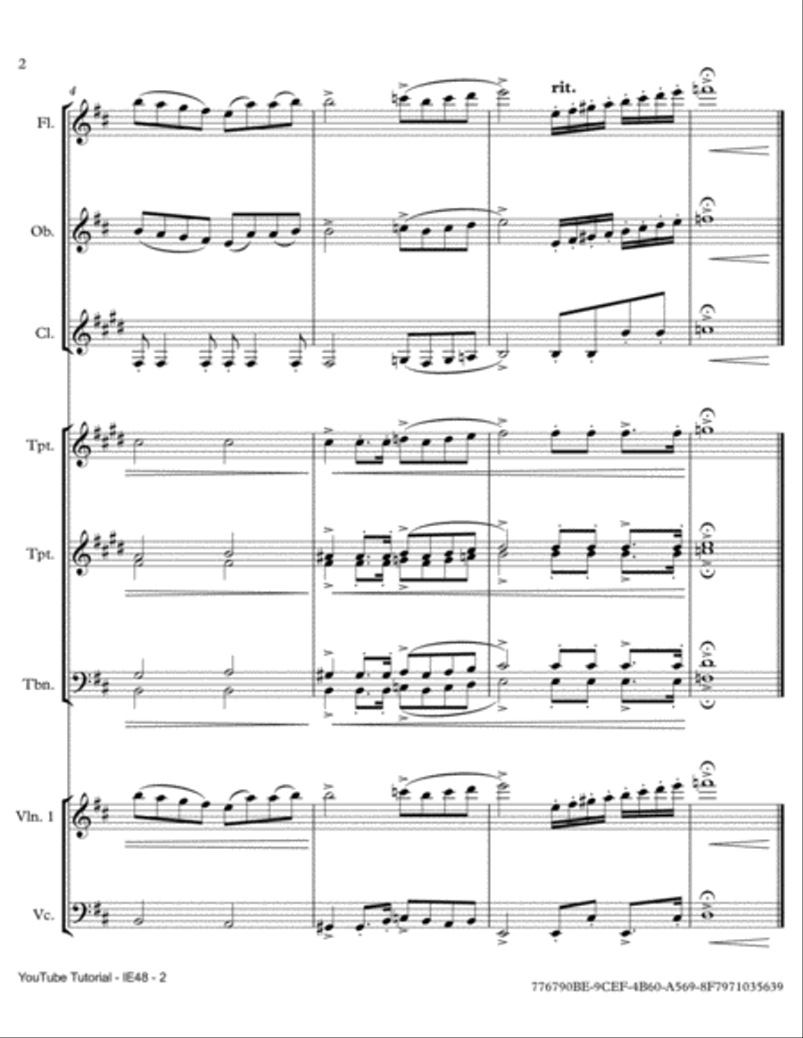 Youtube Tutorial piece Full Orchestra scores gallery preview page 2