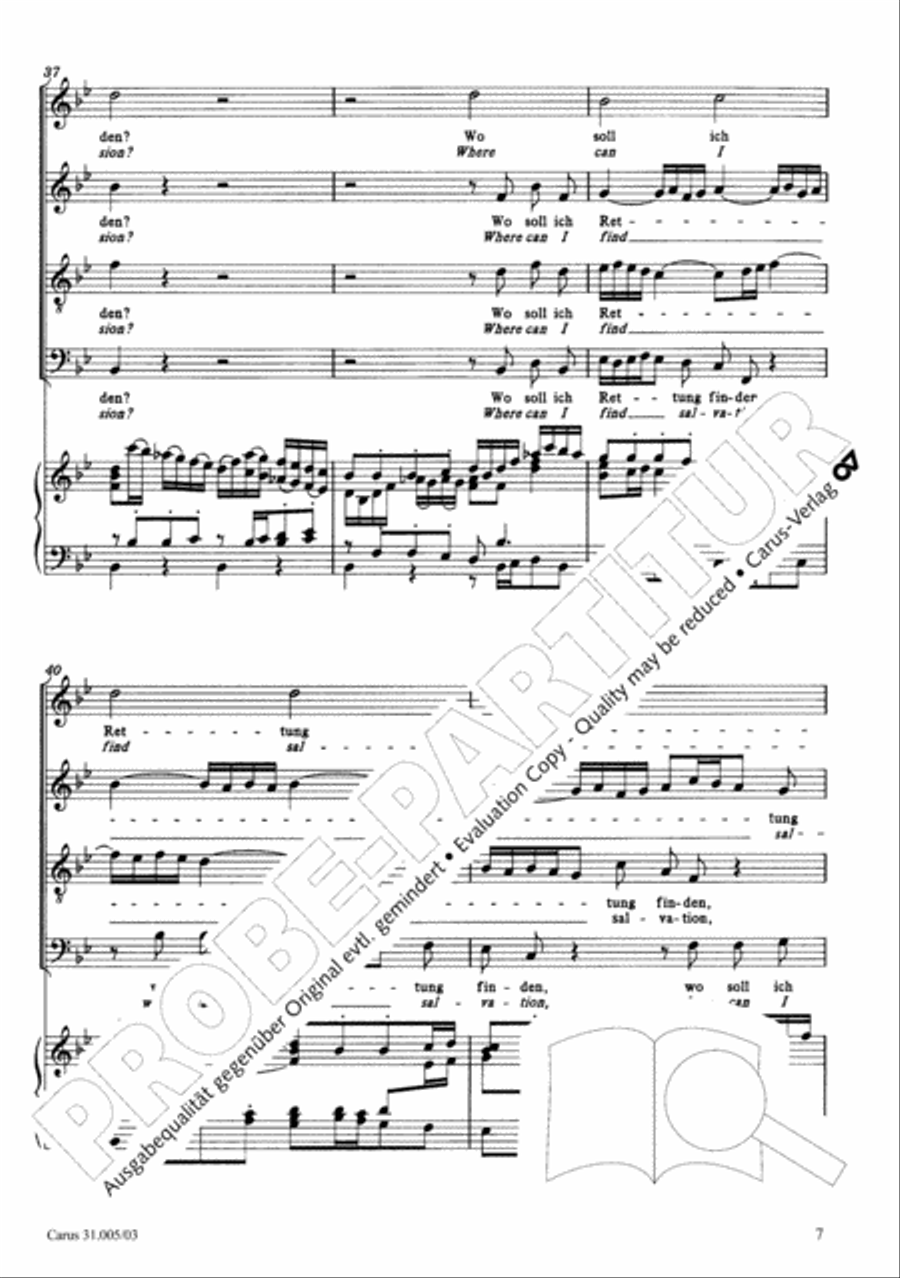 O where shall I now go (Wo soll ich fliehen hin) 4-Part scores gallery preview page 8
