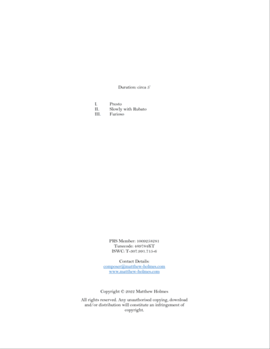 Three Pieces for Piano Three Pieces for Piano Piano Solo scores gallery preview page 2