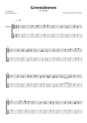 Greensleeves (for Ukulele with TAB)