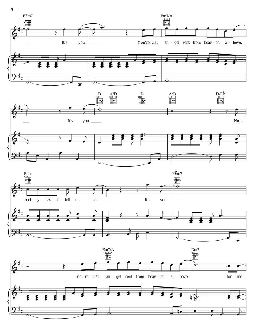 It's You It's You Piano, Vocal, Guitar scores gallery preview page 4