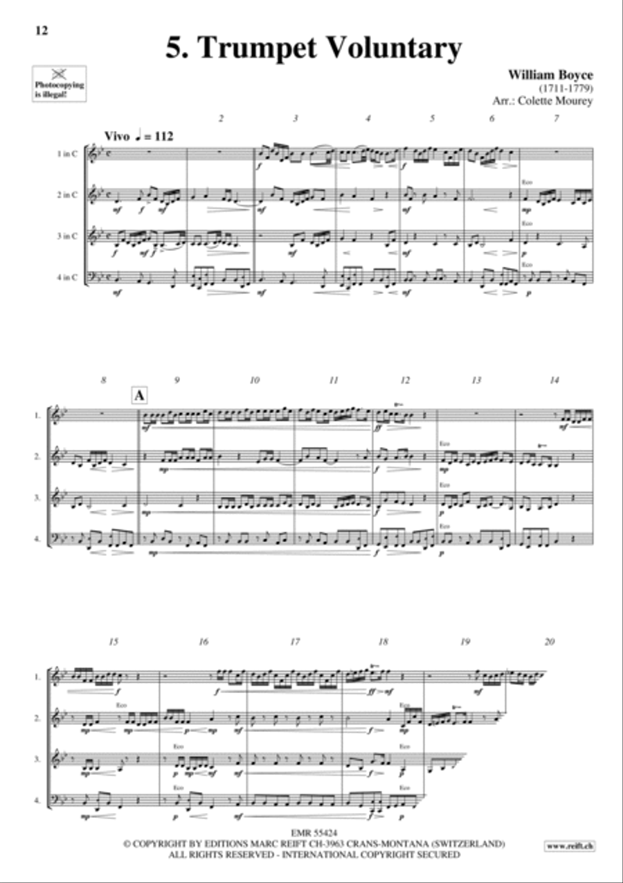 10 Greatest Voluntaries Woodwind Quartet scores gallery preview page 7