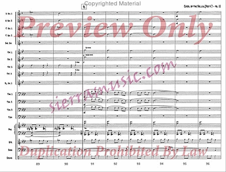Carol of the Bells (pro) Jazz Ensemble scores gallery preview page 13