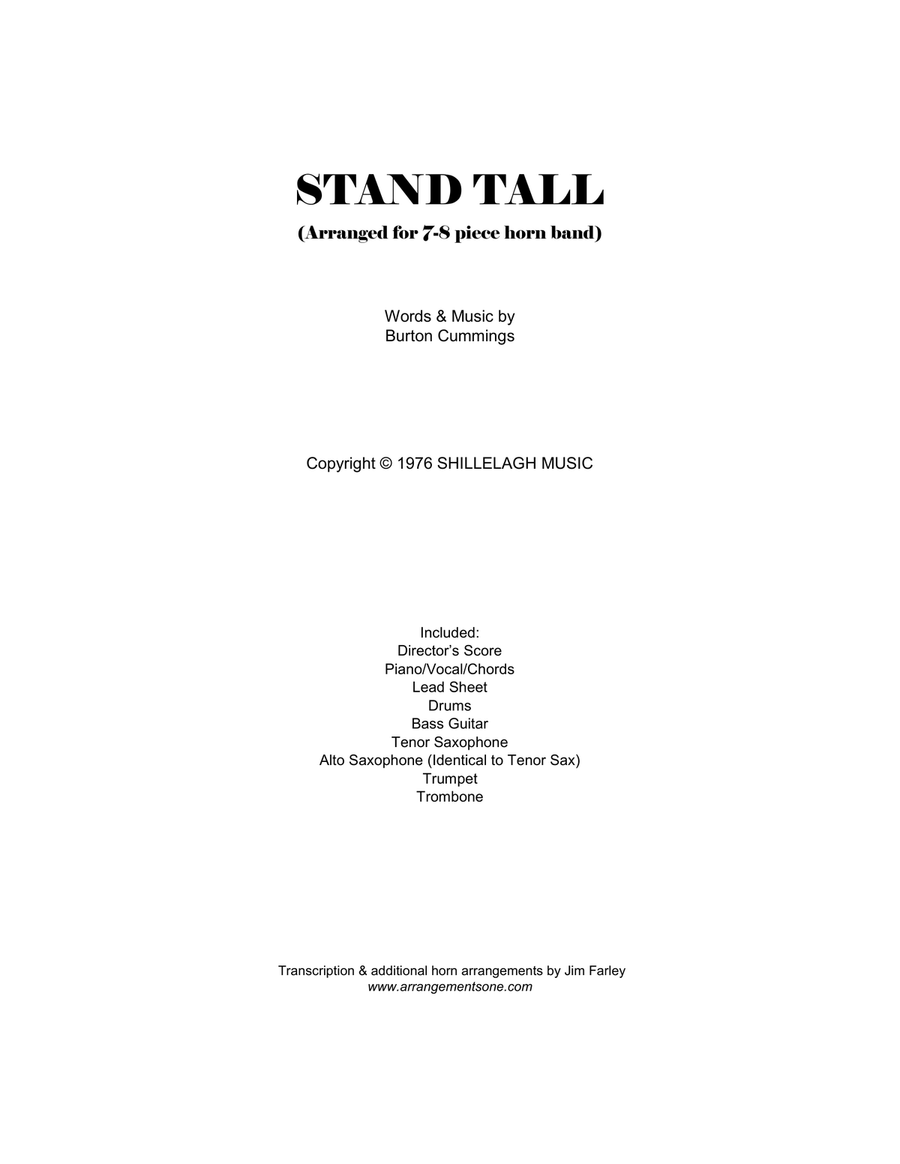 Stand Tall Large Ensemble scores gallery preview page 1