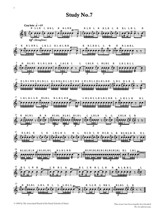 Study No.7 from Graded Music for Snare Drum, Book IV