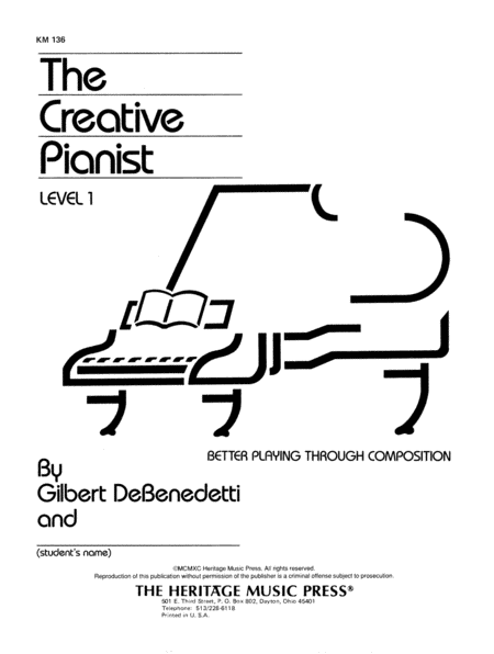 Creative Pianist Book 1 The