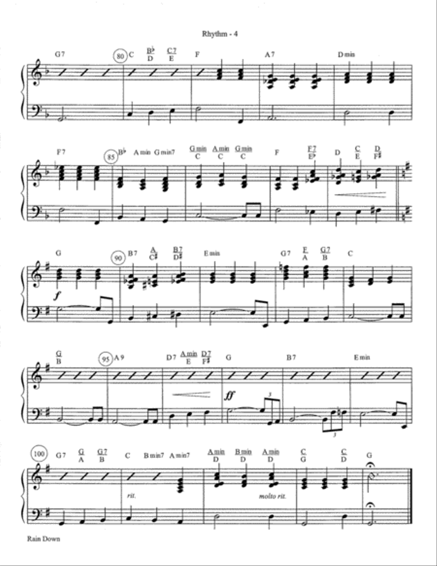 Rain Down Guitar scores gallery preview page 5