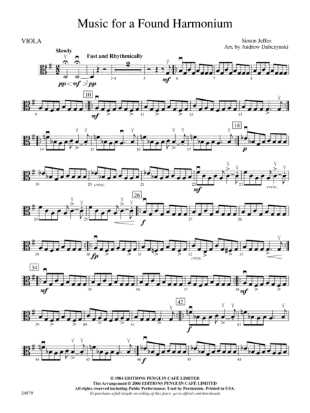 Music for a Found Harmonium: Viola