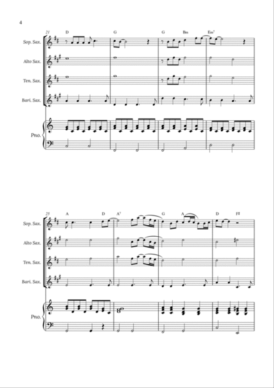 Imagine Saxophone Quartet scores gallery preview page 4