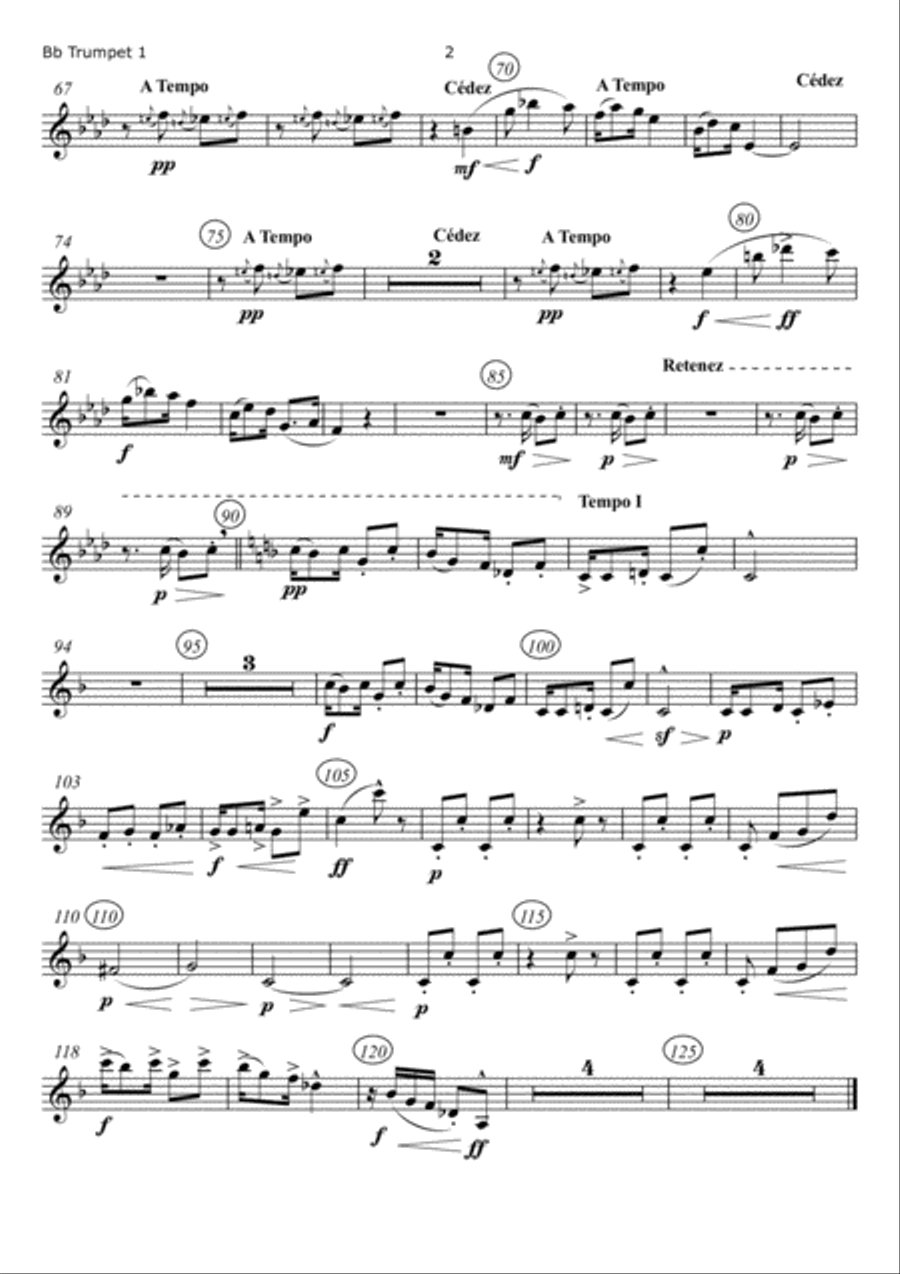 GOLLIWOGG'S CAKEWALK Brass Ensemble scores gallery preview page 2