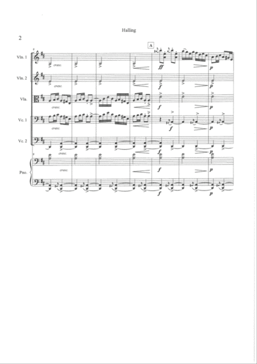 Edvard Grieg Lyric Pieces for String Orchestra: Halling, op. 47 no. 4 String Orchestra scores gallery preview page 3