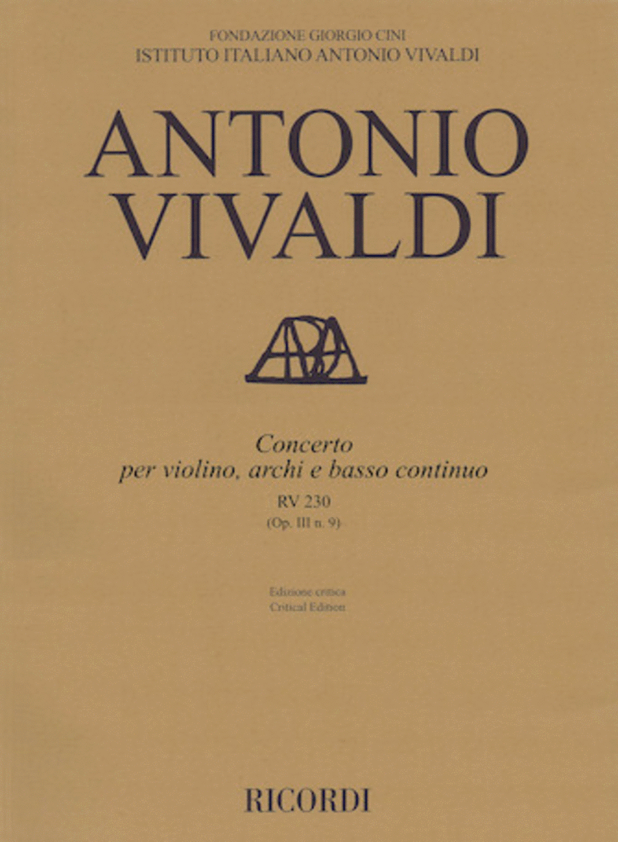 Concerto D Major, RV 230, Op. III, No. 9