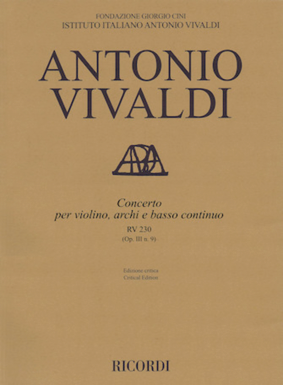 Concerto D Major, RV 230, Op. III, No. 9 Chamber Orchestra scores gallery preview page 1
