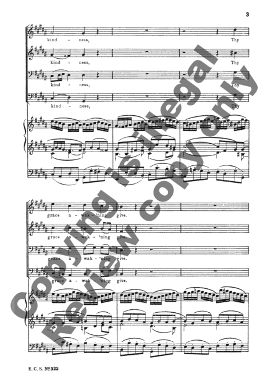 Cantata 22: Subdue us through Thy kindness TTBB scores gallery preview page 3