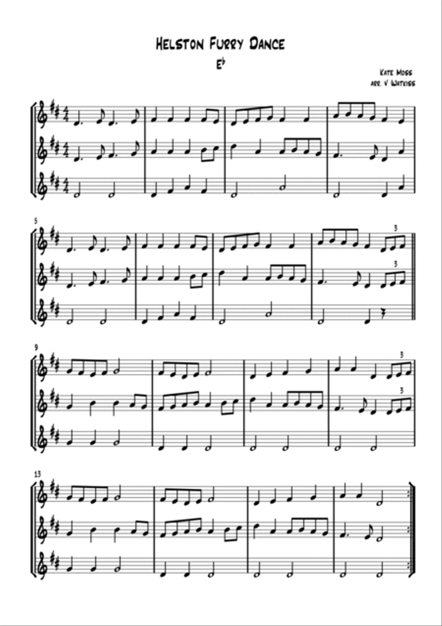 Helston Furry Dance Helston Furry Dance Large Ensemble scores gallery preview page 3