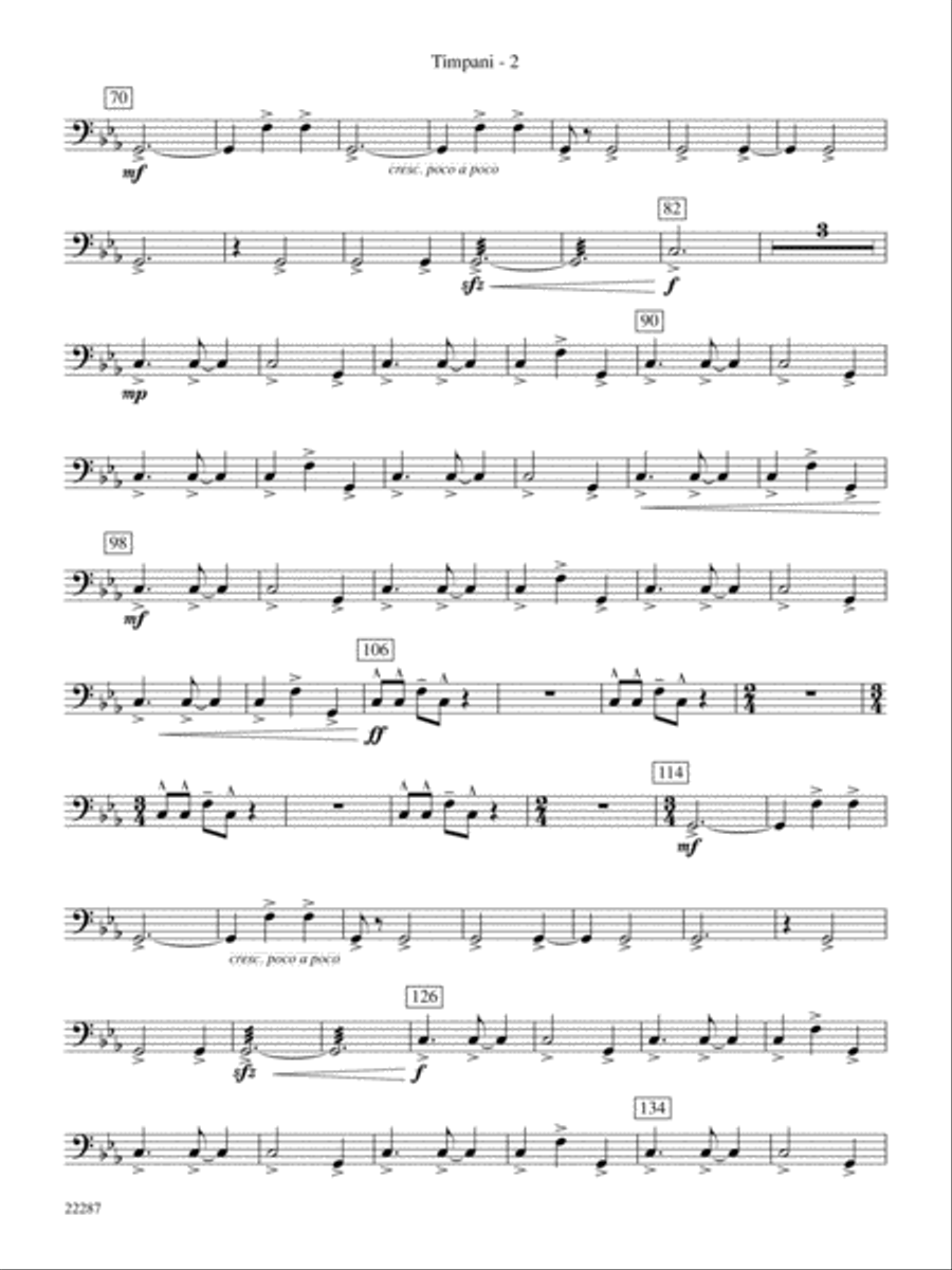 Primordial Overture: Timpani Concert Band scores gallery preview page 2
