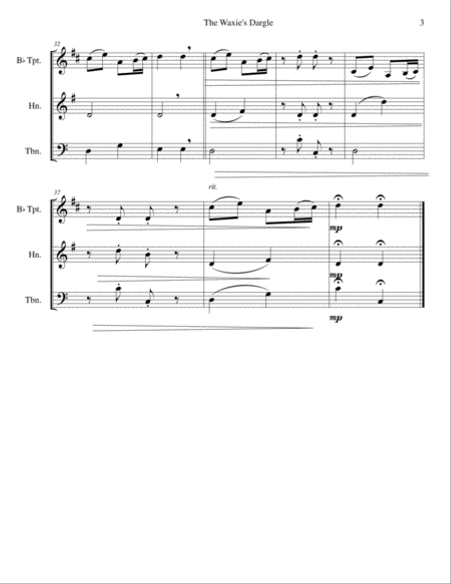 15 easy trios for brass trio (trumpet, horn, trombone) Brass Trio scores gallery preview page 3