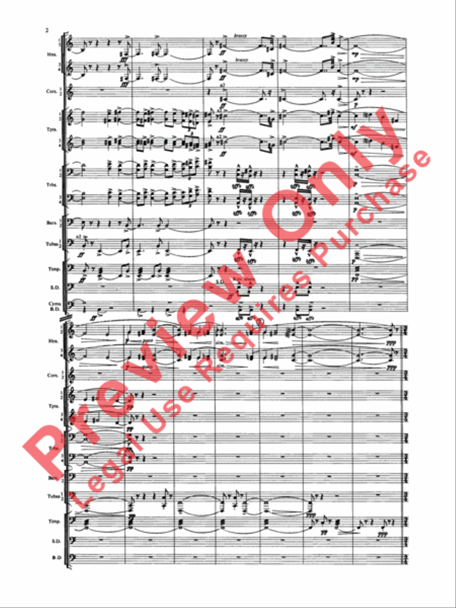 Symphony for Brass and Percussion (score only)