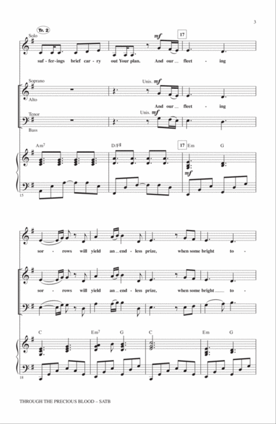 Through The Precious Blood 4-Part scores gallery preview page 2