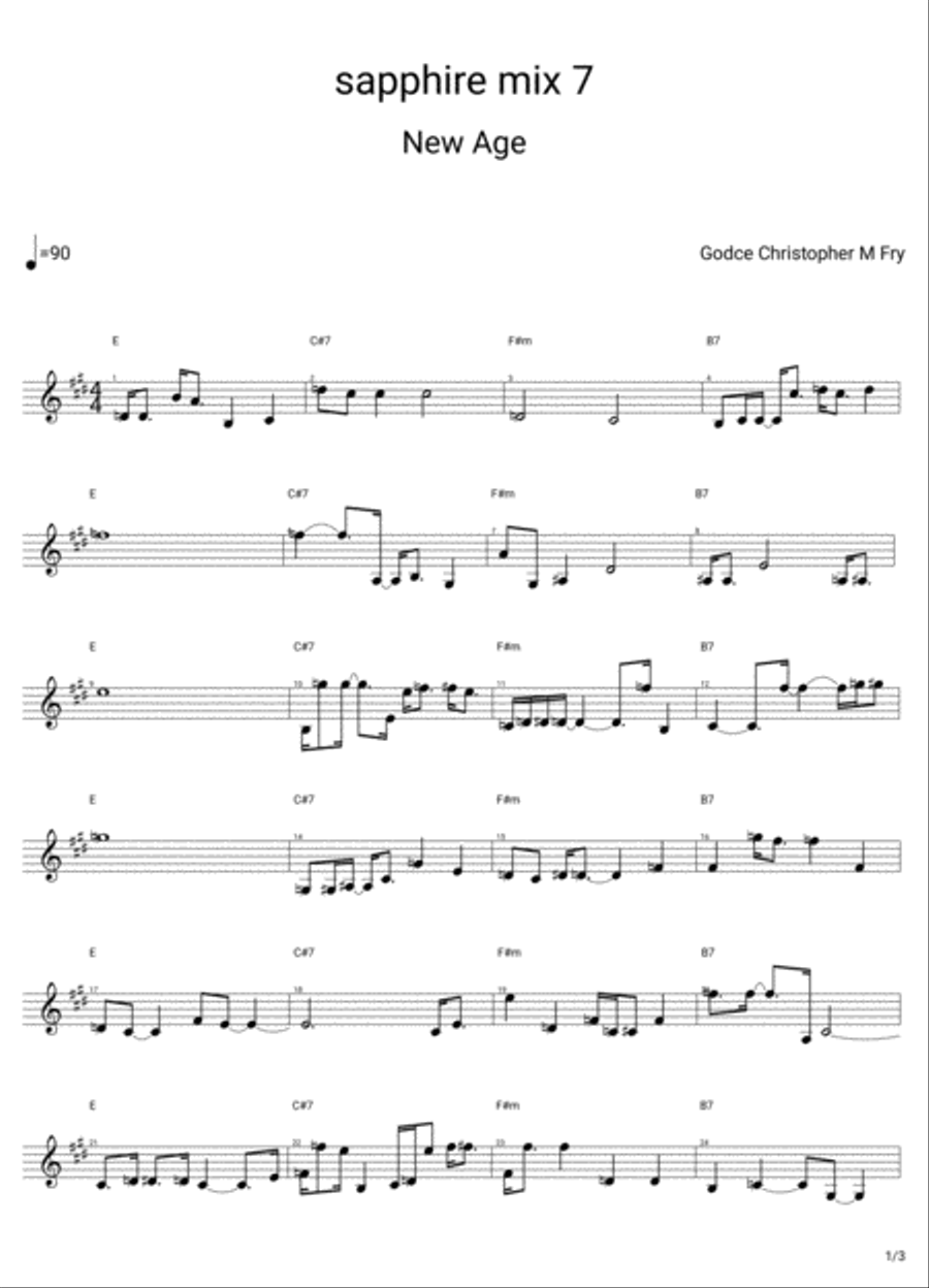 sapphire mix 7 Jazz Ensemble scores gallery preview page 1
