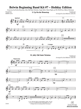 Belwin Beginning Band Kit #7: (wp) 1st Horn in E-flat